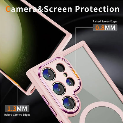 For Samsung Galaxy S23 Ultra Case Shockproof PC+TPU Compatible with MagSafe Phone Cover
