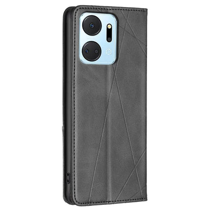 For Honor X7a 4G Case PU Leather Stand Phone Cover with Card Holder