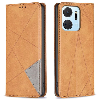 For Honor X7a 4G Case PU Leather Stand Phone Cover with Card Holder