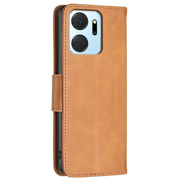 For Honor X7a 4G Phone Case PU Leather Stand Cover with Wallet