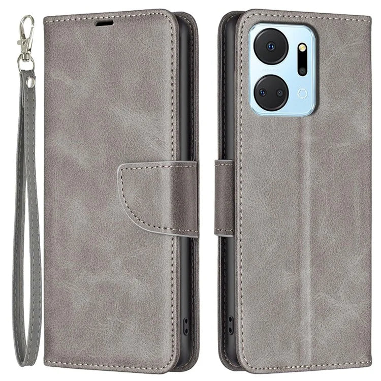 For Honor X7a 4G Phone Case PU Leather Stand Cover with Wallet