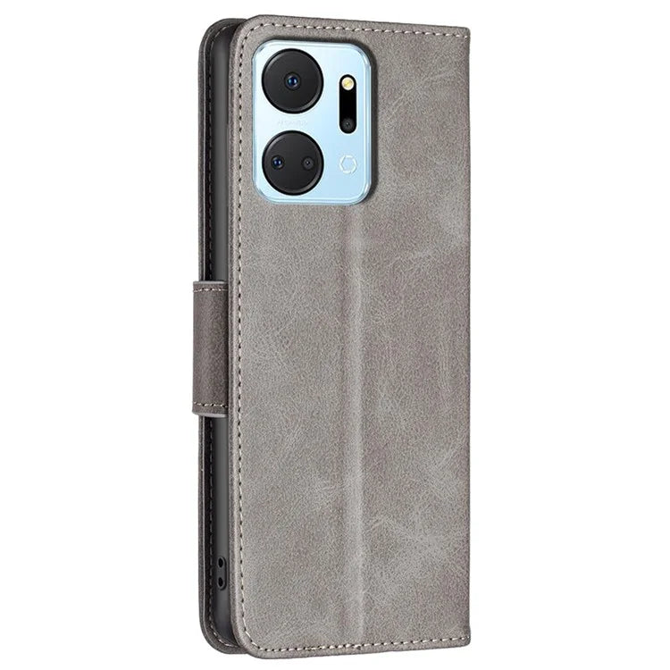 For Honor X7a 4G Phone Case PU Leather Stand Cover with Wallet