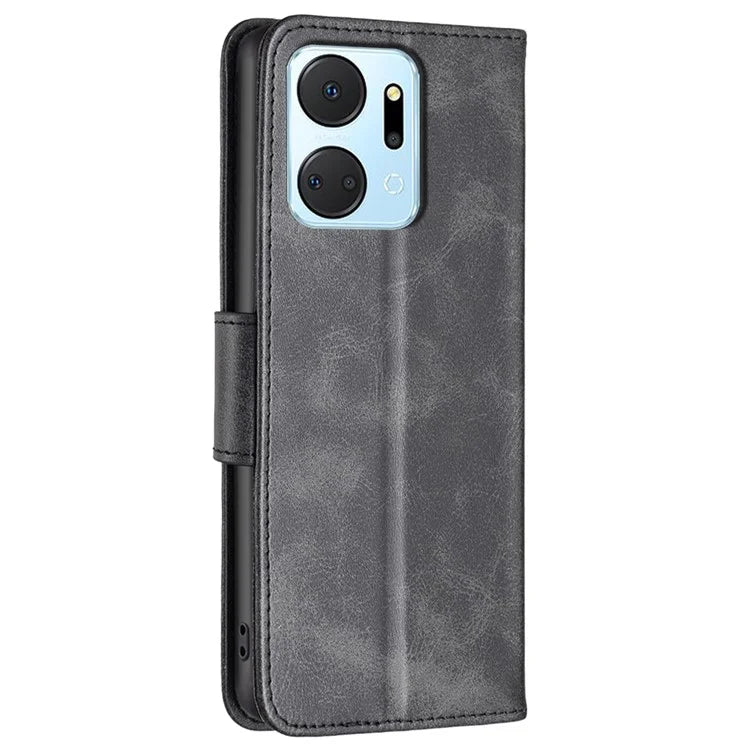 For Honor X7a 4G Phone Case PU Leather Stand Cover with Wallet