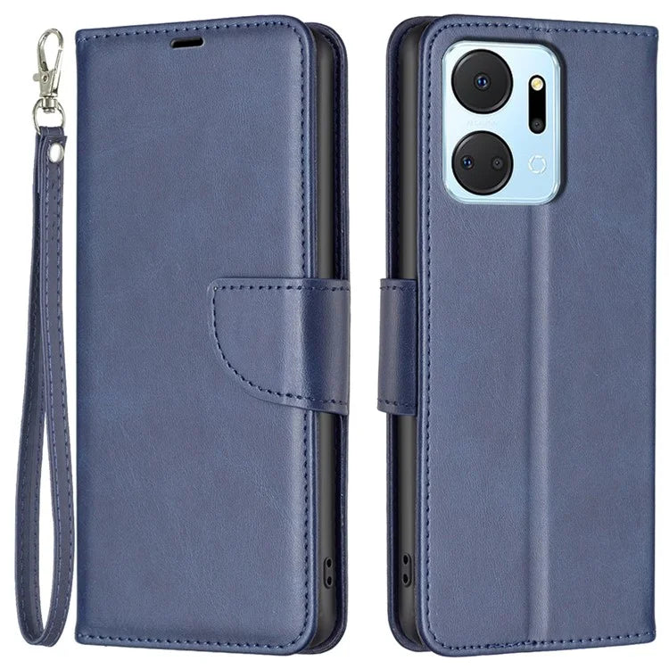 For Honor X7a 4G Phone Case PU Leather Stand Cover with Wallet