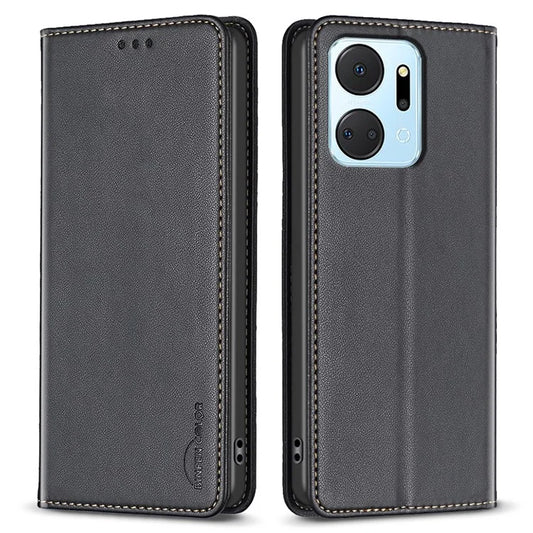 BINFEN COLOR BF18 For Honor X7a 4G Case Card Holder PU Leather Phone Cover
