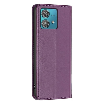 BINFEN COLOR BF18 For Motorola Edge 40 Neo 5G Case PU Leather Phone Cover with Card Slots