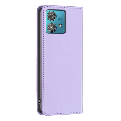 BINFEN COLOR BF18 For Motorola Edge 40 Neo 5G Case PU Leather Phone Cover with Card Slots