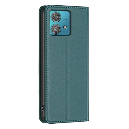BINFEN COLOR BF18 For Motorola Edge 40 Neo 5G Case PU Leather Phone Cover with Card Slots