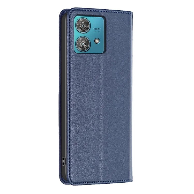 BINFEN COLOR BF18 For Motorola Edge 40 Neo 5G Case PU Leather Phone Cover with Card Slots