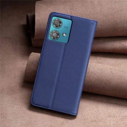 BINFEN COLOR BF18 For Motorola Edge 40 Neo 5G Case PU Leather Phone Cover with Card Slots