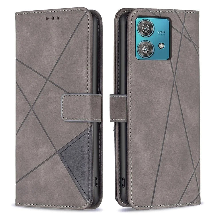 BINFEN COLOR BF05 For Motorola Edge 40 Neo 5G Case PU Leather Wallet Phone Cover