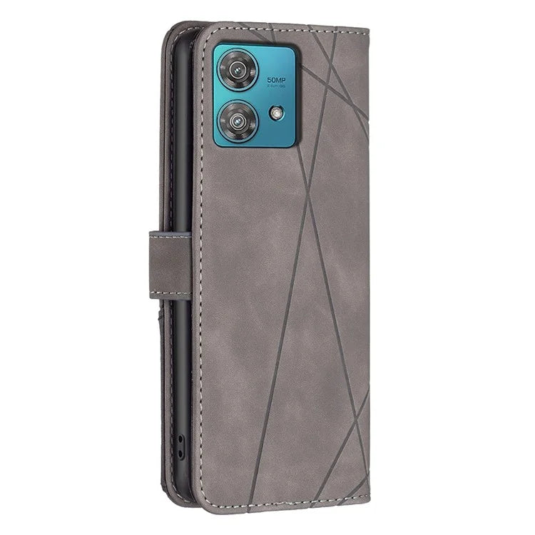 BINFEN COLOR BF05 For Motorola Edge 40 Neo 5G Case PU Leather Wallet Phone Cover