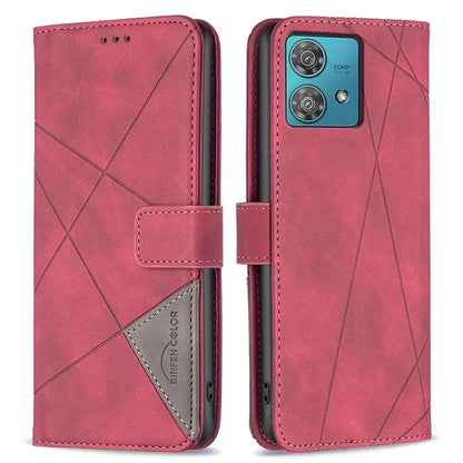 BINFEN COLOR BF05 For Motorola Edge 40 Neo 5G Case PU Leather Wallet Phone Cover
