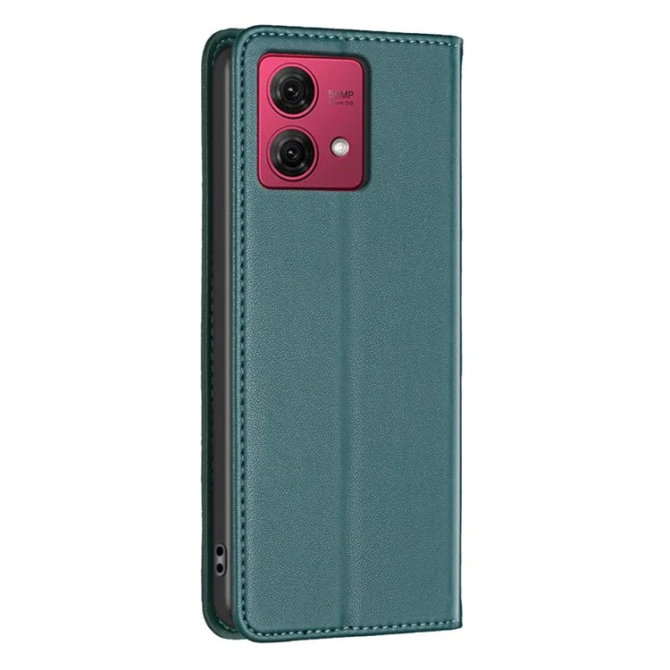 BINFEN COLOR BF18 For Motorola Moto G84 5G Case PU Leather Card Slots Phone Cover Shell