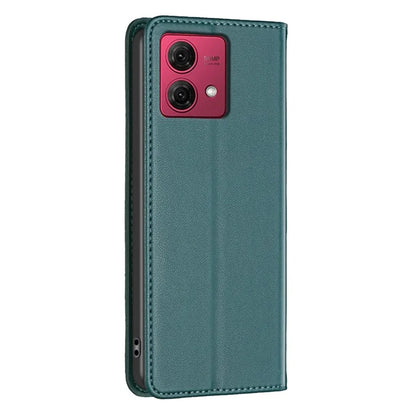 BINFEN COLOR BF18 For Motorola Moto G84 5G Case PU Leather Card Slots Phone Cover Shell