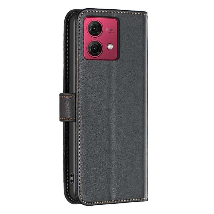 BINFEN COLOR BF17 For Motorola Moto G84 5G Case Wallet Leather Cell Phone Stand Cover