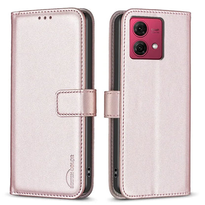 BINFEN COLOR BF17 For Motorola Moto G84 5G Case Wallet Leather Cell Phone Stand Cover