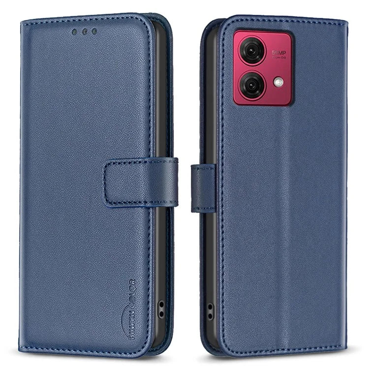 BINFEN COLOR BF17 For Motorola Moto G84 5G Case Wallet Leather Cell Phone Stand Cover