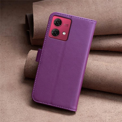 BINFEN COLOR BF17 For Motorola Moto G84 5G Case Wallet Leather Cell Phone Stand Cover