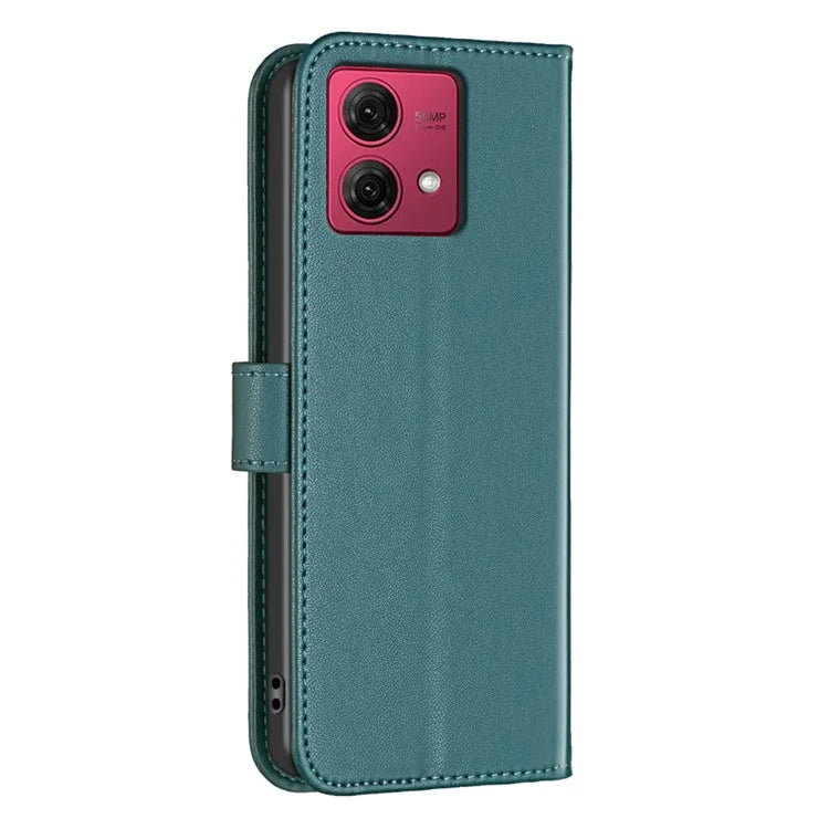 BINFEN COLOR BF17 For Motorola Moto G84 5G Case Wallet Leather Cell Phone Stand Cover