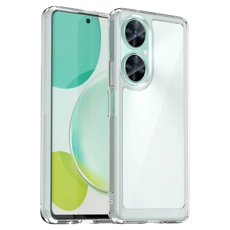 For Huawei nova 11i Case Electroplating Buttons Clear Phone Cover (Big Rear Lens Hole)