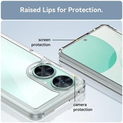 For Huawei nova 11i Case Electroplating Buttons Clear Phone Cover (Big Rear Lens Hole)