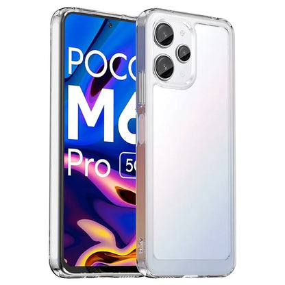For Xiaomi Poco M6 Pro 5G Clear Case TPU+Acrylic Phone Cover (Big Rear Lens Hole)