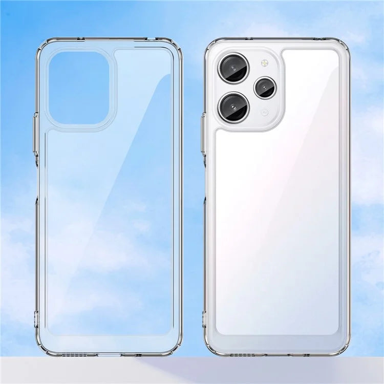 For Xiaomi Poco M6 Pro 5G Clear Case TPU+Acrylic Phone Cover (Big Rear Lens Hole)