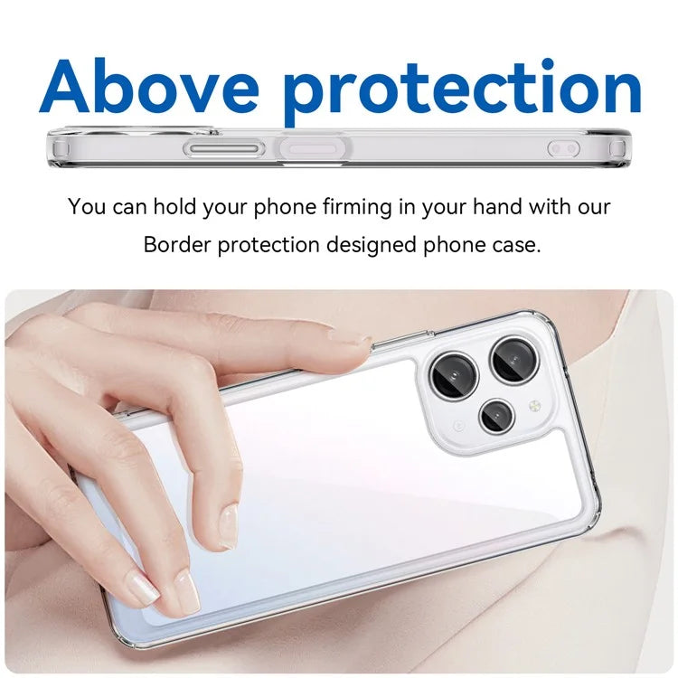 For Xiaomi Poco M6 Pro 5G Clear Case TPU+Acrylic Phone Cover (Big Rear Lens Hole)