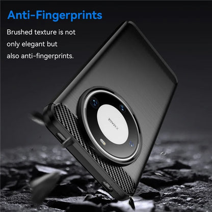 For Huawei Mate 60 Pro+ Case Flexible TPU Shell Carbon Fiber Texture Phone Cover