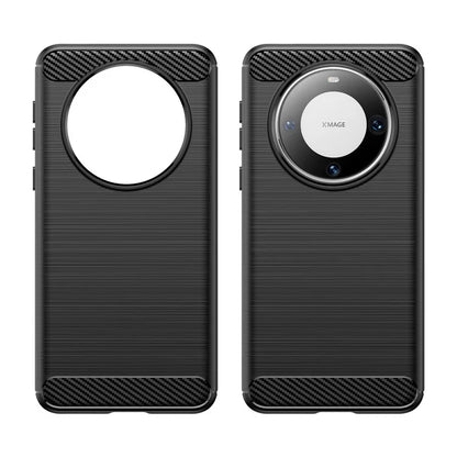 For Huawei Mate 60 Pro+ Case Flexible TPU Shell Carbon Fiber Texture Phone Cover