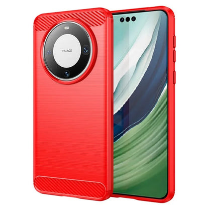 For Huawei Mate 60 Pro+ Case Flexible TPU Shell Carbon Fiber Texture Phone Cover