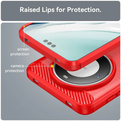 For Huawei Mate 60 Pro+ Case Flexible TPU Shell Carbon Fiber Texture Phone Cover