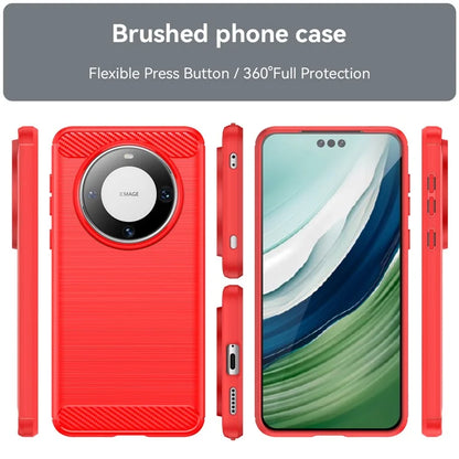For Huawei Mate 60 Pro+ Case Flexible TPU Shell Carbon Fiber Texture Phone Cover