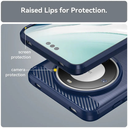 For Huawei Mate 60 Pro+ Case Flexible TPU Shell Carbon Fiber Texture Phone Cover