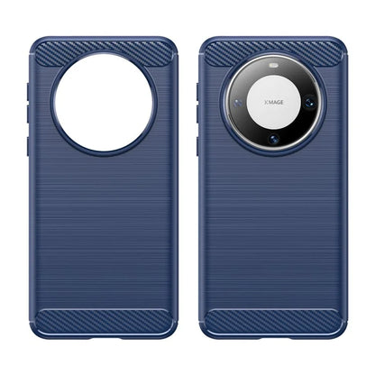 For Huawei Mate 60 Pro+ Case Flexible TPU Shell Carbon Fiber Texture Phone Cover