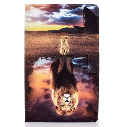 For Samsung Galaxy Tab A9+ Case PU Leather+TPU Tablet Cover with Card Slot and Leopard