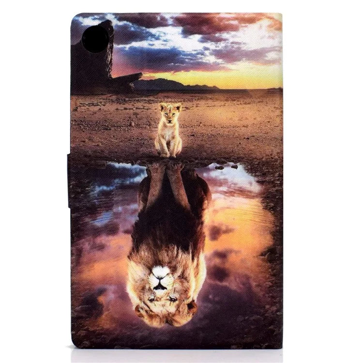 For Samsung Galaxy Tab A9+ Case PU Leather+TPU Tablet Cover with Card Slot and Leopard