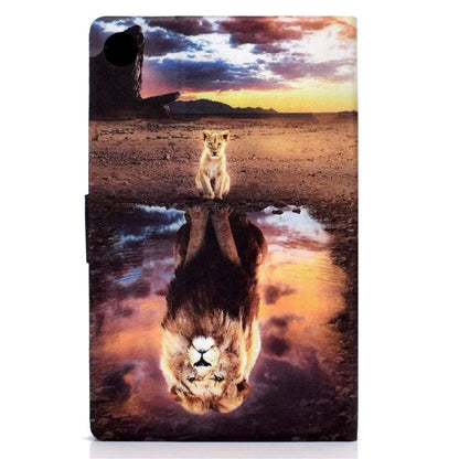 For Samsung Galaxy Tab A9+ Case PU Leather+TPU Tablet Cover with Card Slot and Leopard