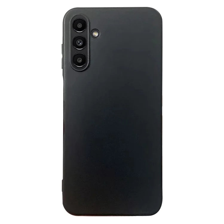 For Samsung Galaxy A15 4G Case Glossy Black Cell Phone Cover TPU Shell (Big Rear Lens Hole)