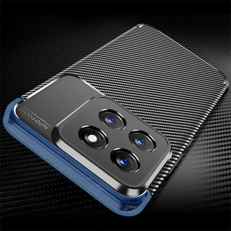 For Xiaomi 14 Case Carbon Fiber Texture TPU Phone Protective Cover