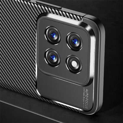 For Xiaomi 14 Case Carbon Fiber Texture TPU Phone Protective Cover