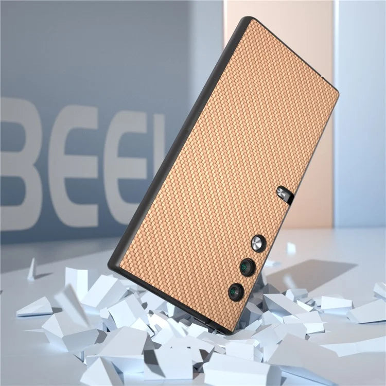 For Honor V Purse Case PU Leather + PC Carbon Fiber Texture Phone Cover