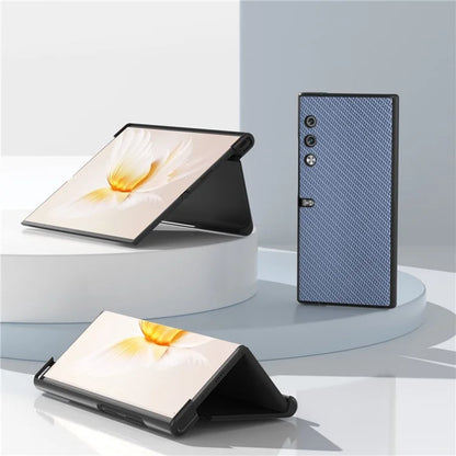 For Honor V Purse Case PU Leather + PC Carbon Fiber Texture Phone Cover