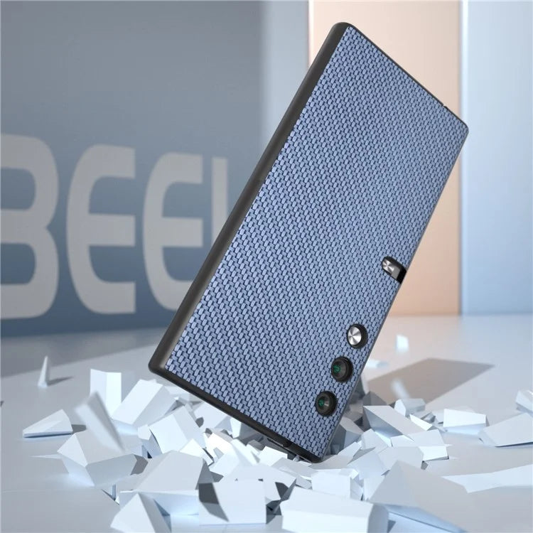 For Honor V Purse Case PU Leather + PC Carbon Fiber Texture Phone Cover