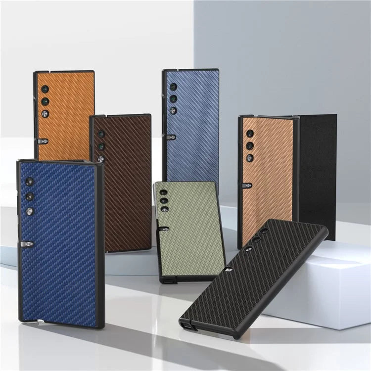 For Honor V Purse Case PU Leather + PC Carbon Fiber Texture Phone Cover