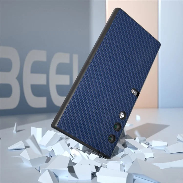 For Honor V Purse Case PU Leather + PC Carbon Fiber Texture Phone Cover