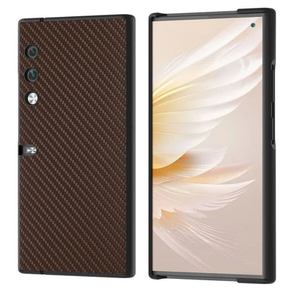 For Honor V Purse Case PU Leather + PC Carbon Fiber Texture Phone Cover