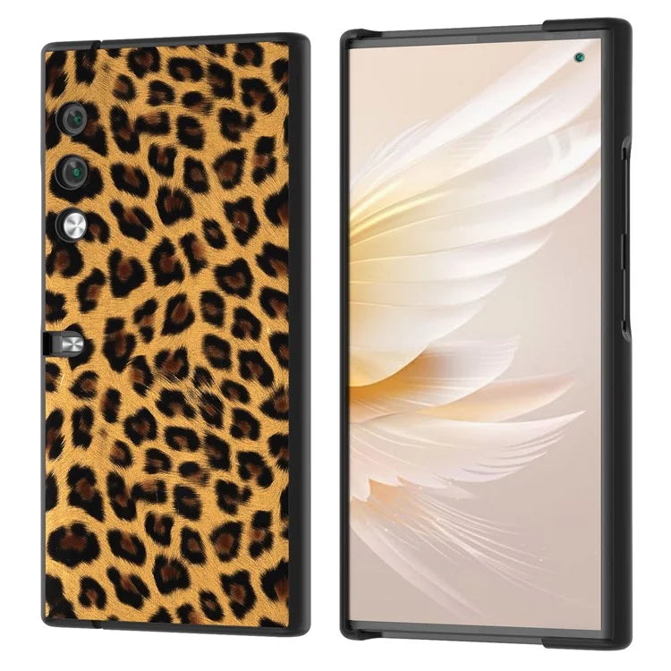 For Honor V Purse Case PU Leather+PC Leopard Pattern Phone Cover