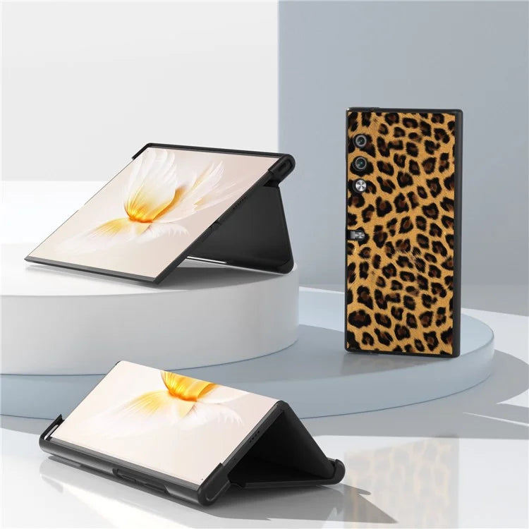 For Honor V Purse Case PU Leather+PC Leopard Pattern Phone Cover